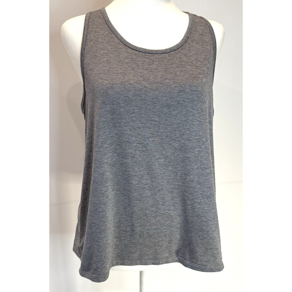 Avia Womens Tank Top Size M Gray Racerback Athletic Workout Activewear Stretch